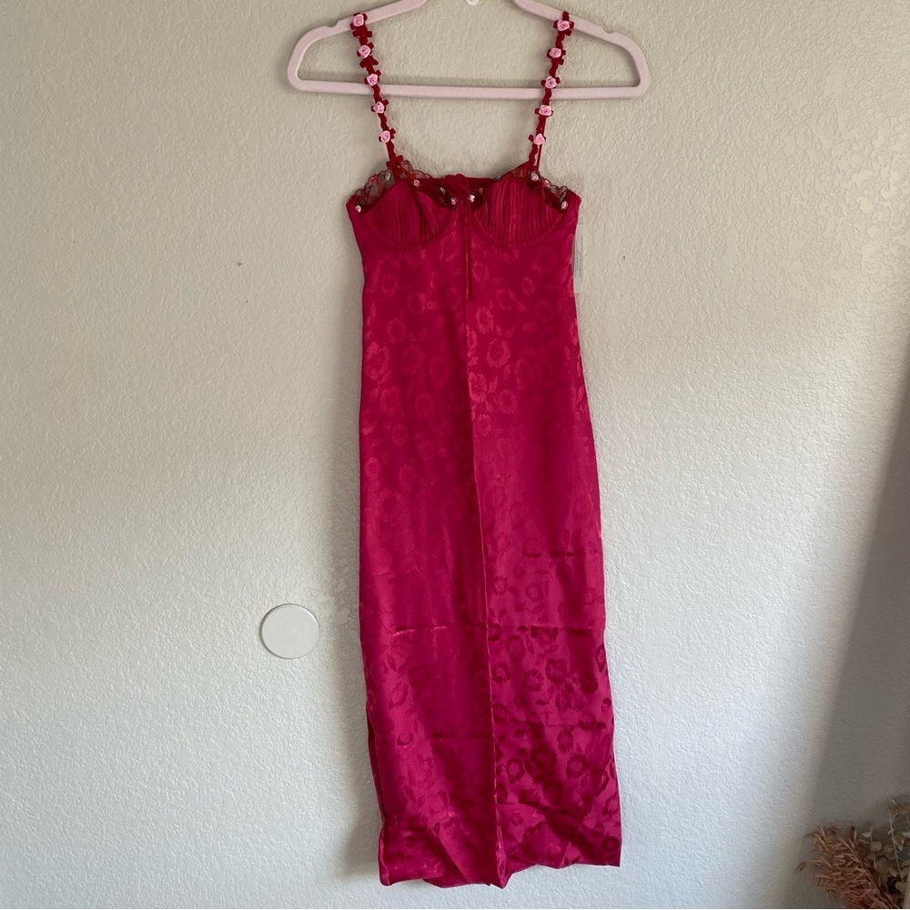 For Love and Lemons x Victoria Secret Pink Leopard slip dress